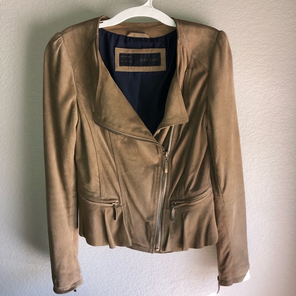 Zara suede leather jacket - Picture 3 of 8